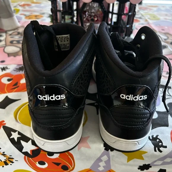 Adidas Men's Black and White High-Top Sneakers - Picture 3 of 5